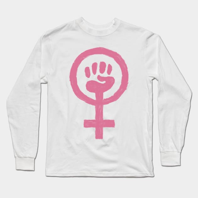 FEMINIST SYMBOL IN OIL Long Sleeve T-Shirt by jcnenm